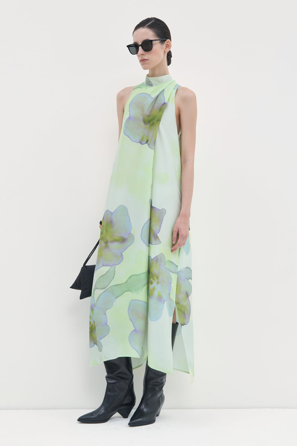 Delena Printed Silk Dress