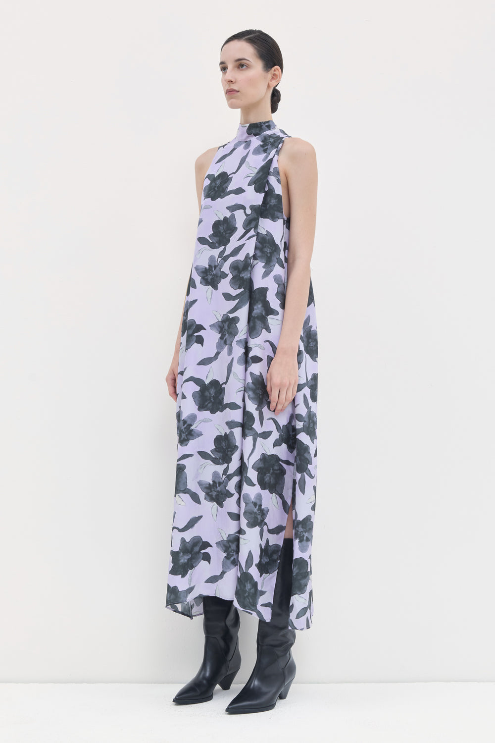 Delena Printed Silk Dress