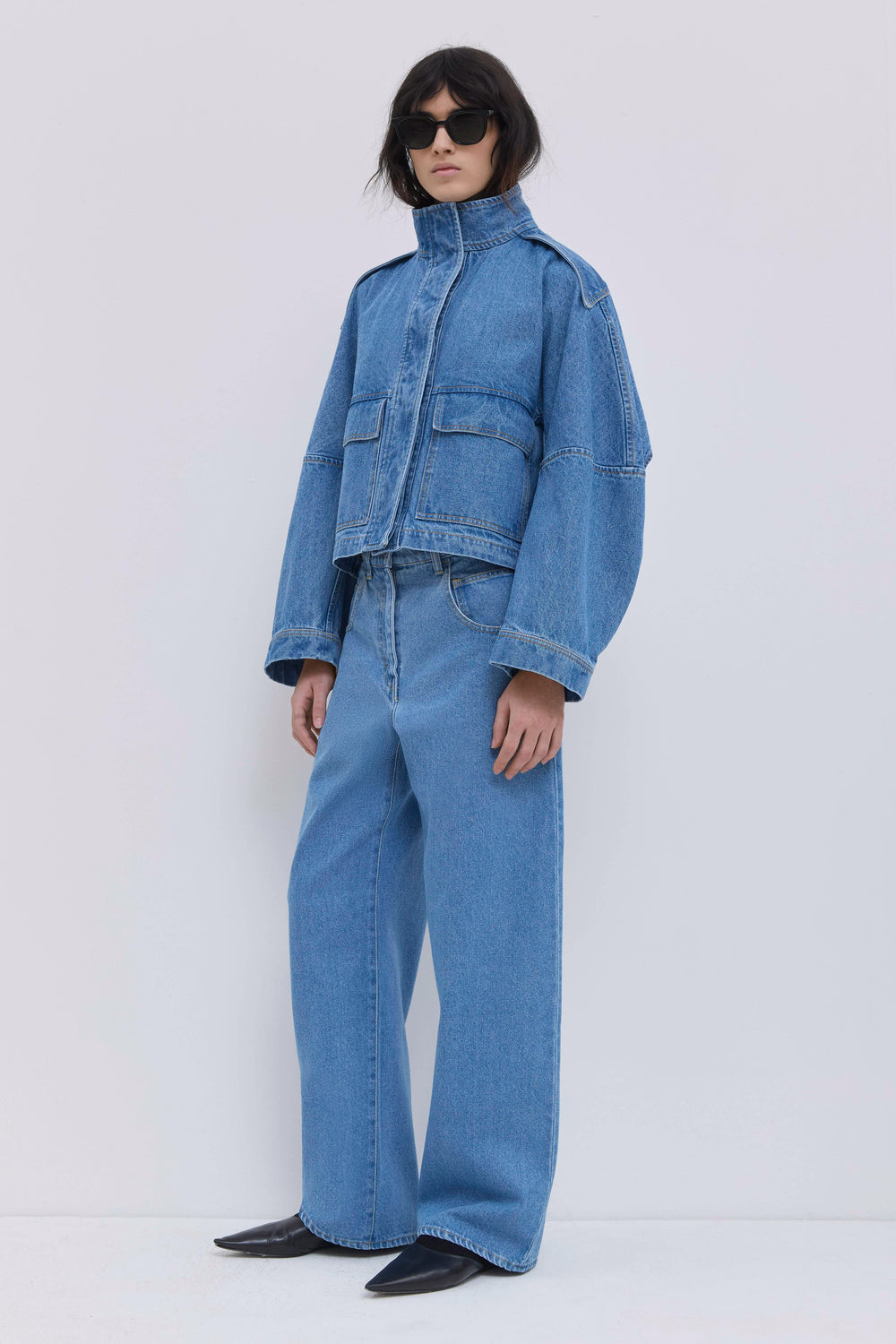 Jola Cropped Denim Jacket