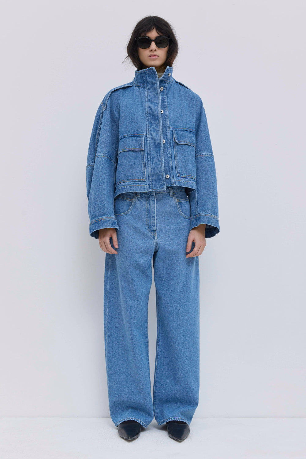 Jola Cropped Denim Jacket