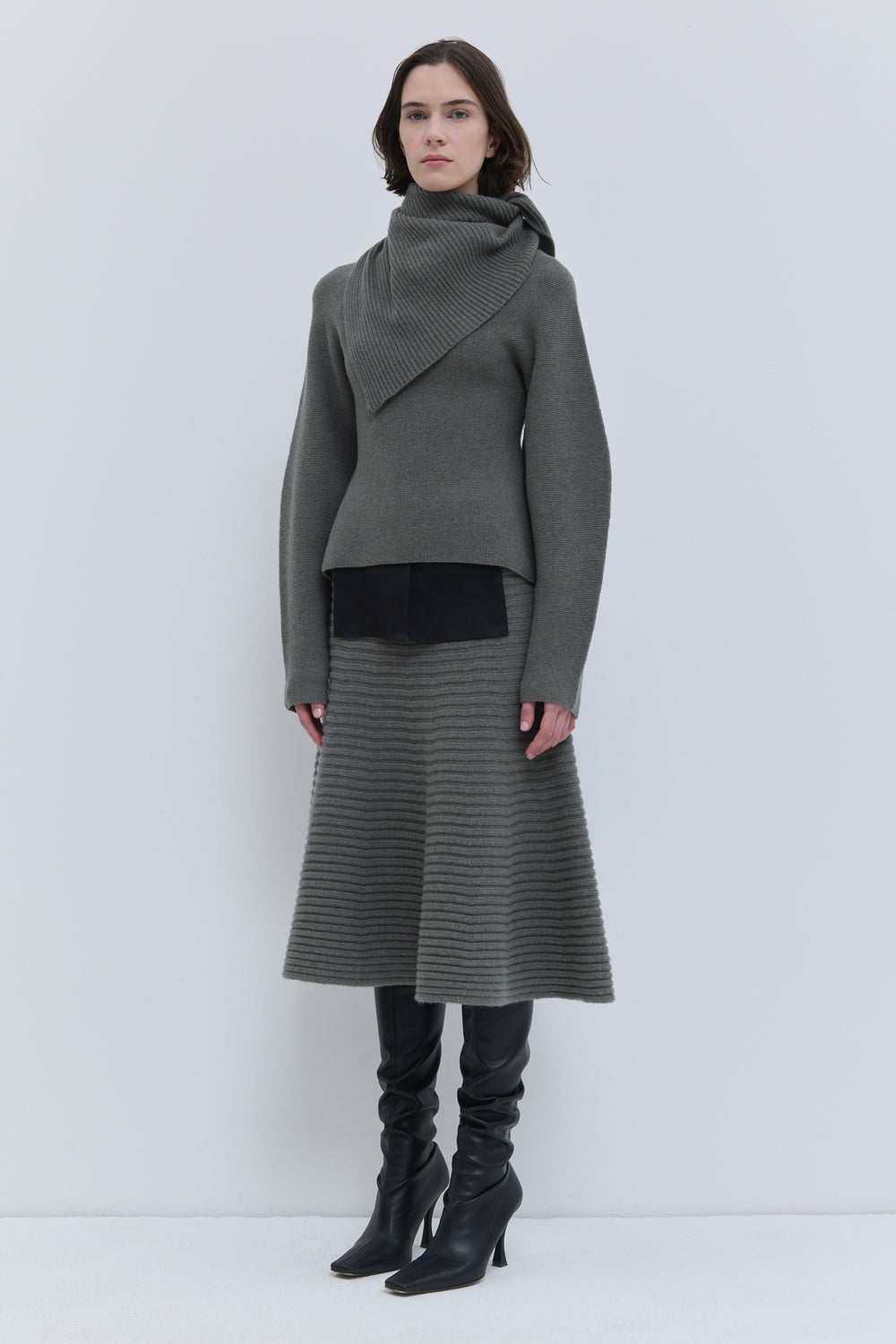 Kiko versatile laurel melange scarf and hat