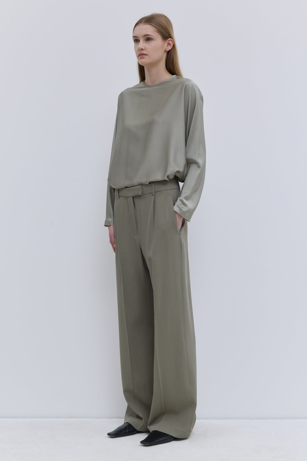 Christian Wijnants Laurel Cloud tailored wool trousers with fluid wide-leg silhouette