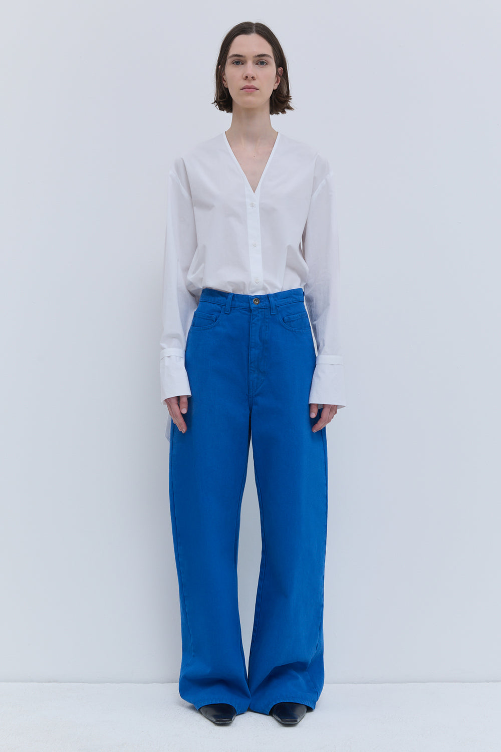 Pullos wide-fit denim jeans in Klein blue