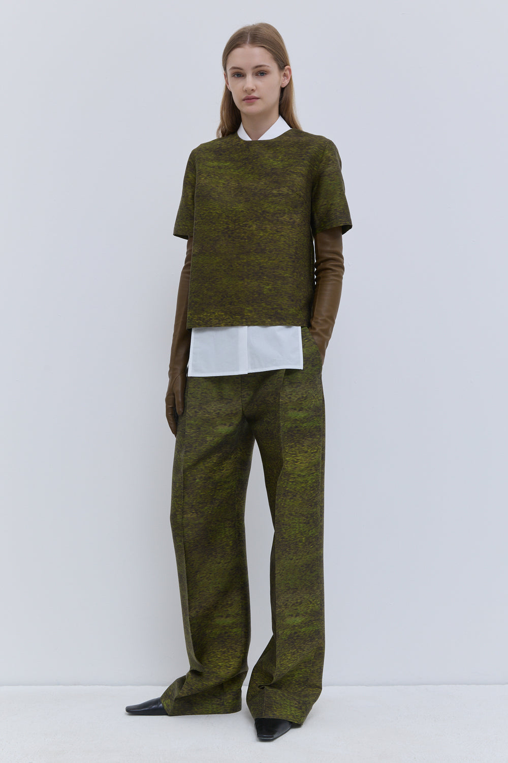 Tanti fitted top in Forest Storm print