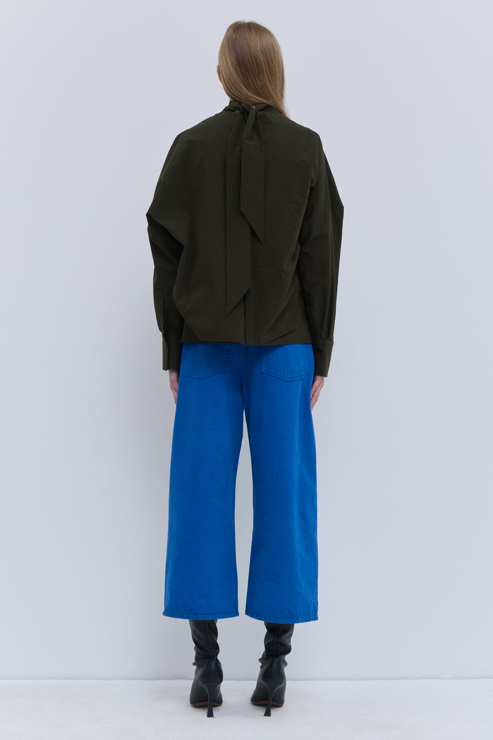Forest cotton top with long sleeves